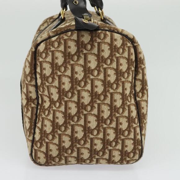 DIOR Trotter Canvas Boston Bag Brown Gold - Picture 4 of 12